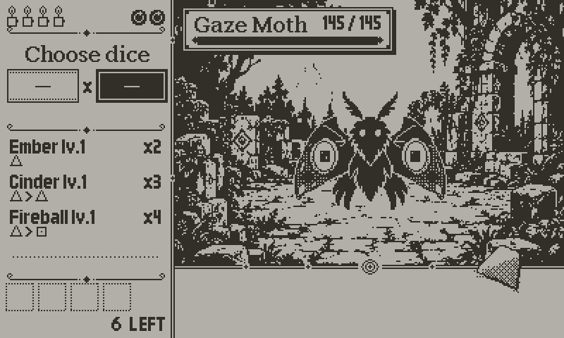 The order is the spell: A d4 then a d6 casts Fireball. Flip the order and you cast two small spells instead.